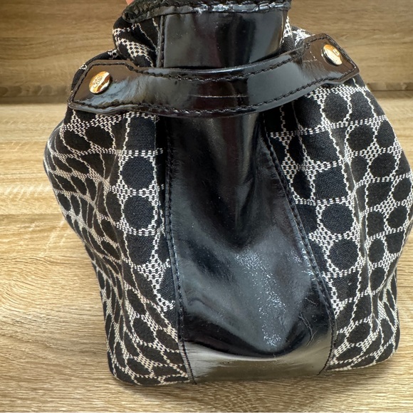Kate Spade Black and Off Cloth White Geometric Pattern Bag - Picture 7 of 15
